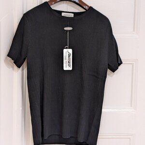 Sideffects Plain Black Shirt Short Sleeves Size S NWOT